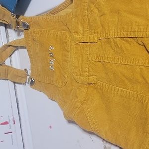 Mustard colour Girls cordoroy overall dress